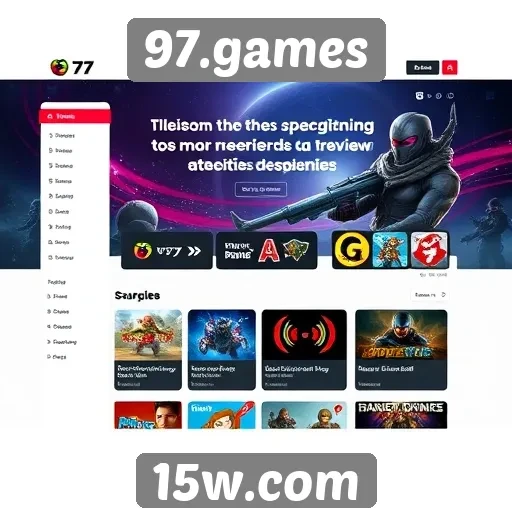 Análise da interface de usuário do site 97.games
